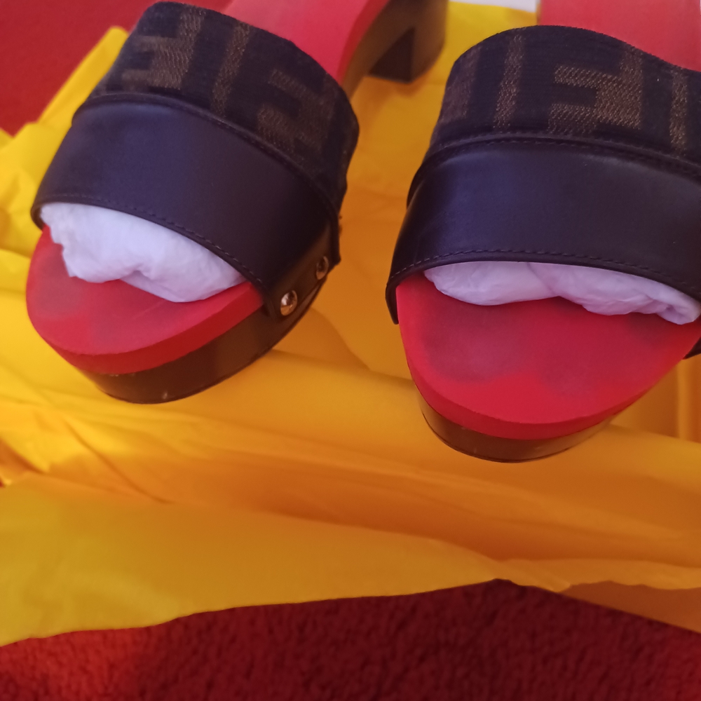 Fendi Zucca Print Mules